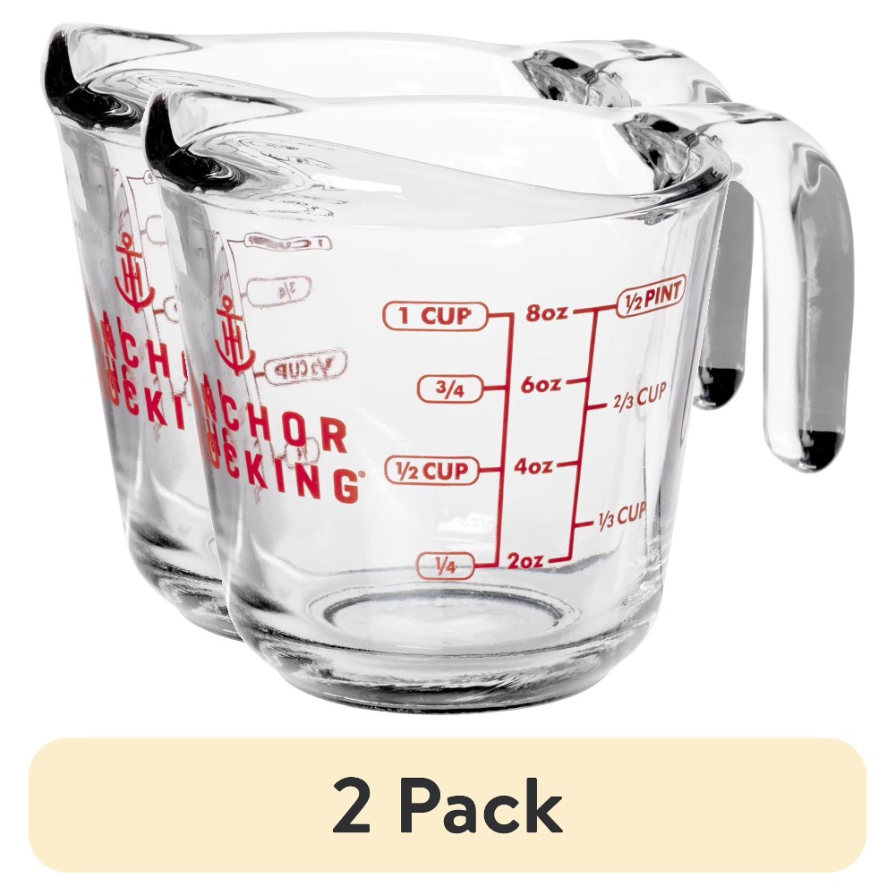 Meal Prep Usa - 2-Pack Glass Measuring Cups Set with