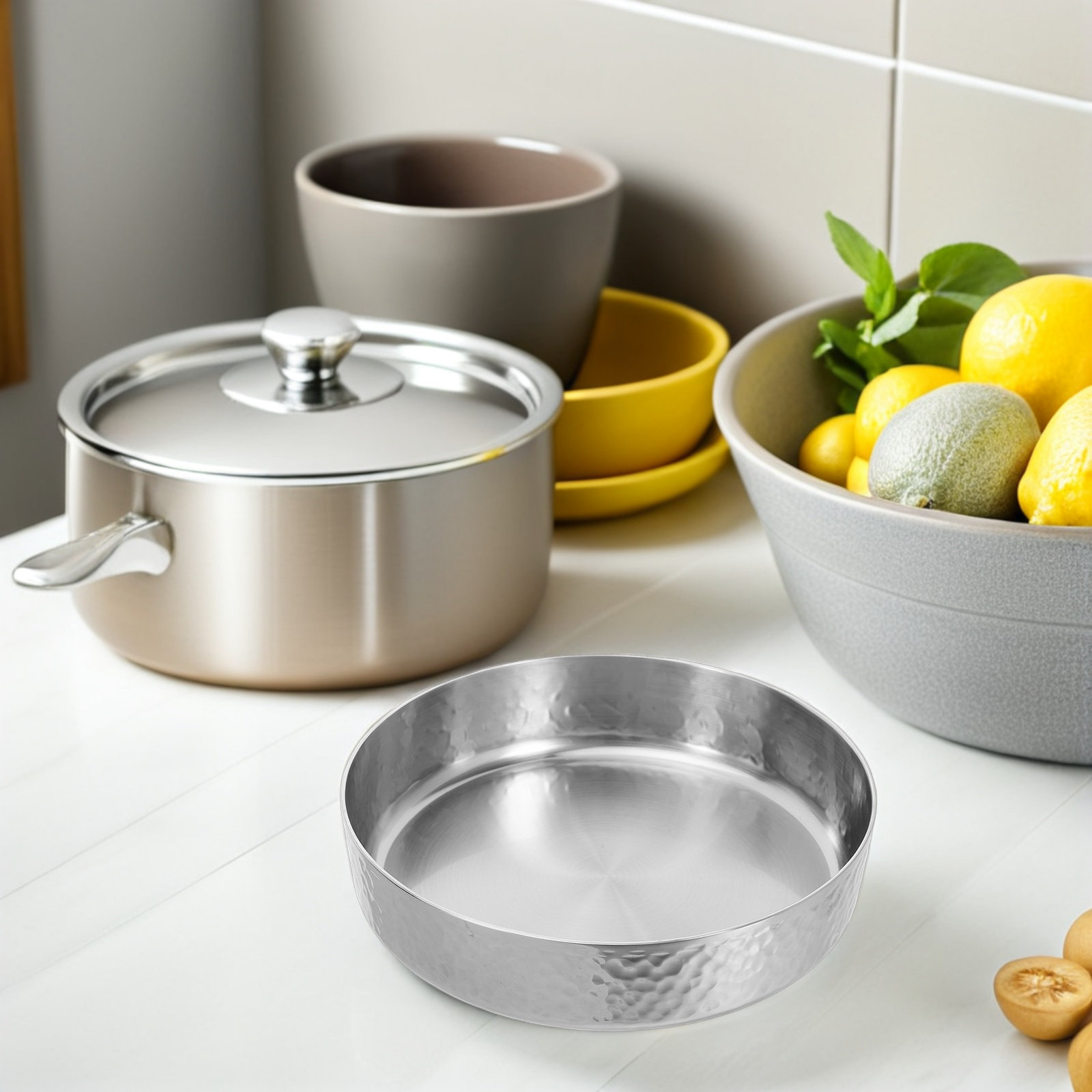Meal Prep Usa - 800Ml Stainless Steel Soup Bowl Hammered
