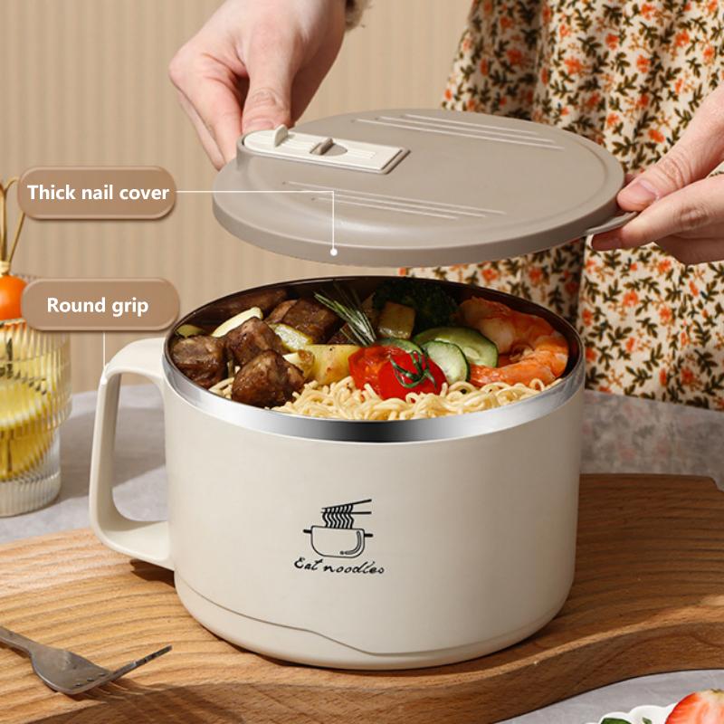 Meal Prep Soup - Stainless Steel Large Capacity Noodle Bowl