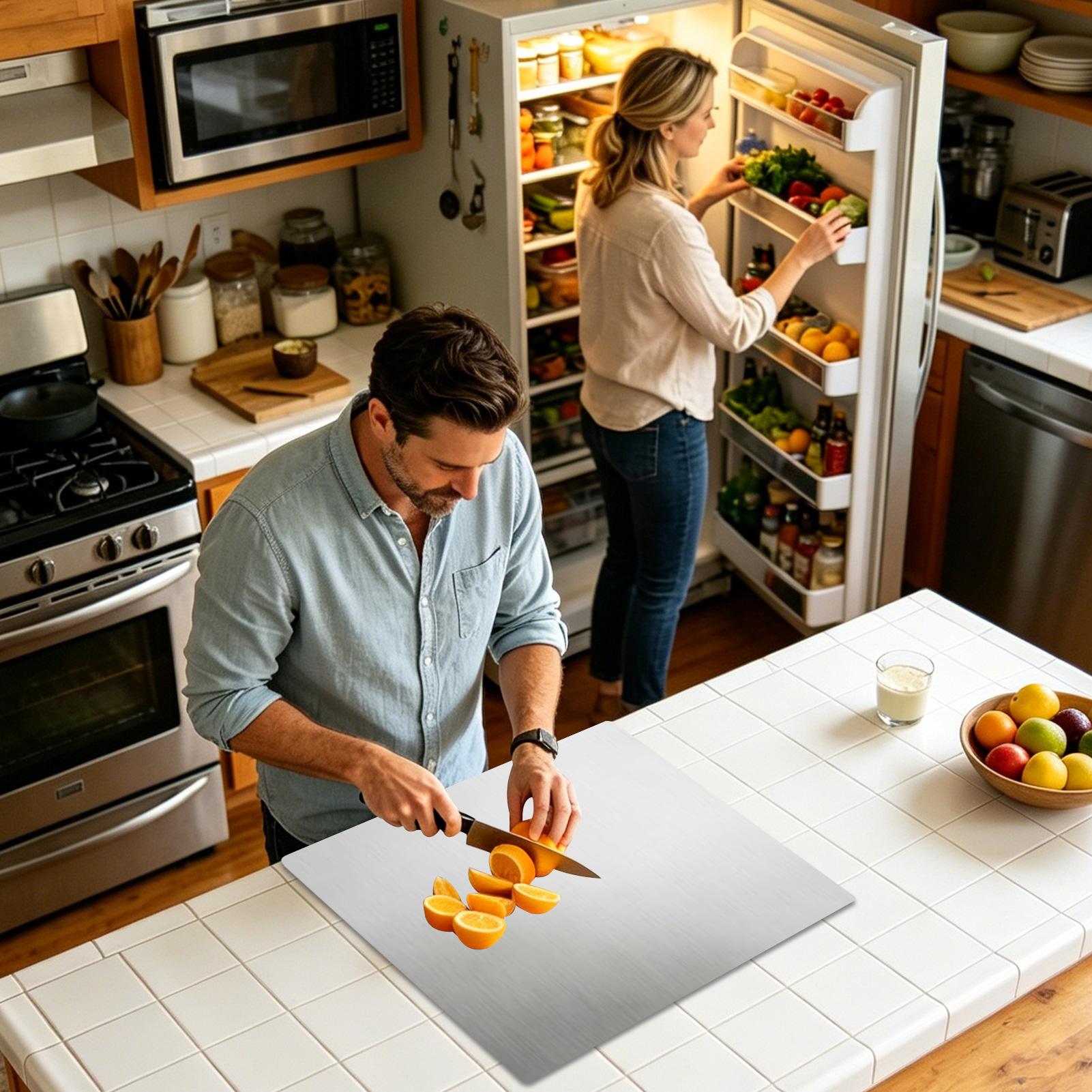 Meal Prep Usa - Stainless Cutting Board Dishwasher Safe Metal