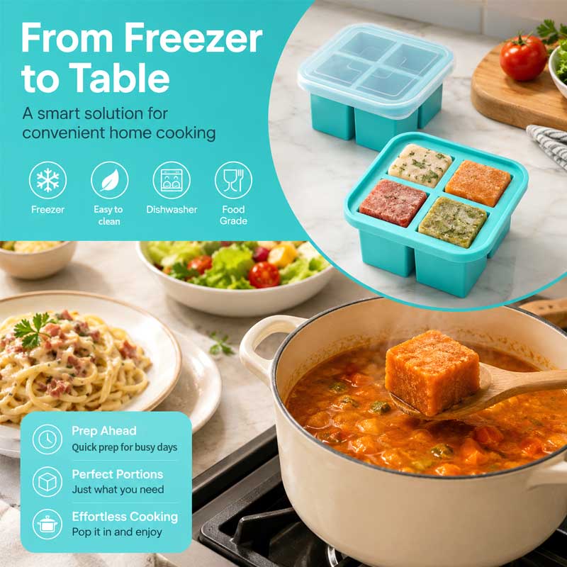 Silicone 4-Compartment Food St - огляд і ціна Meal Prep Soup