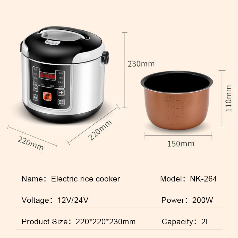 12V 24V Mini Rice Cooker Car T - огляд і ціна Meal Prep Soup