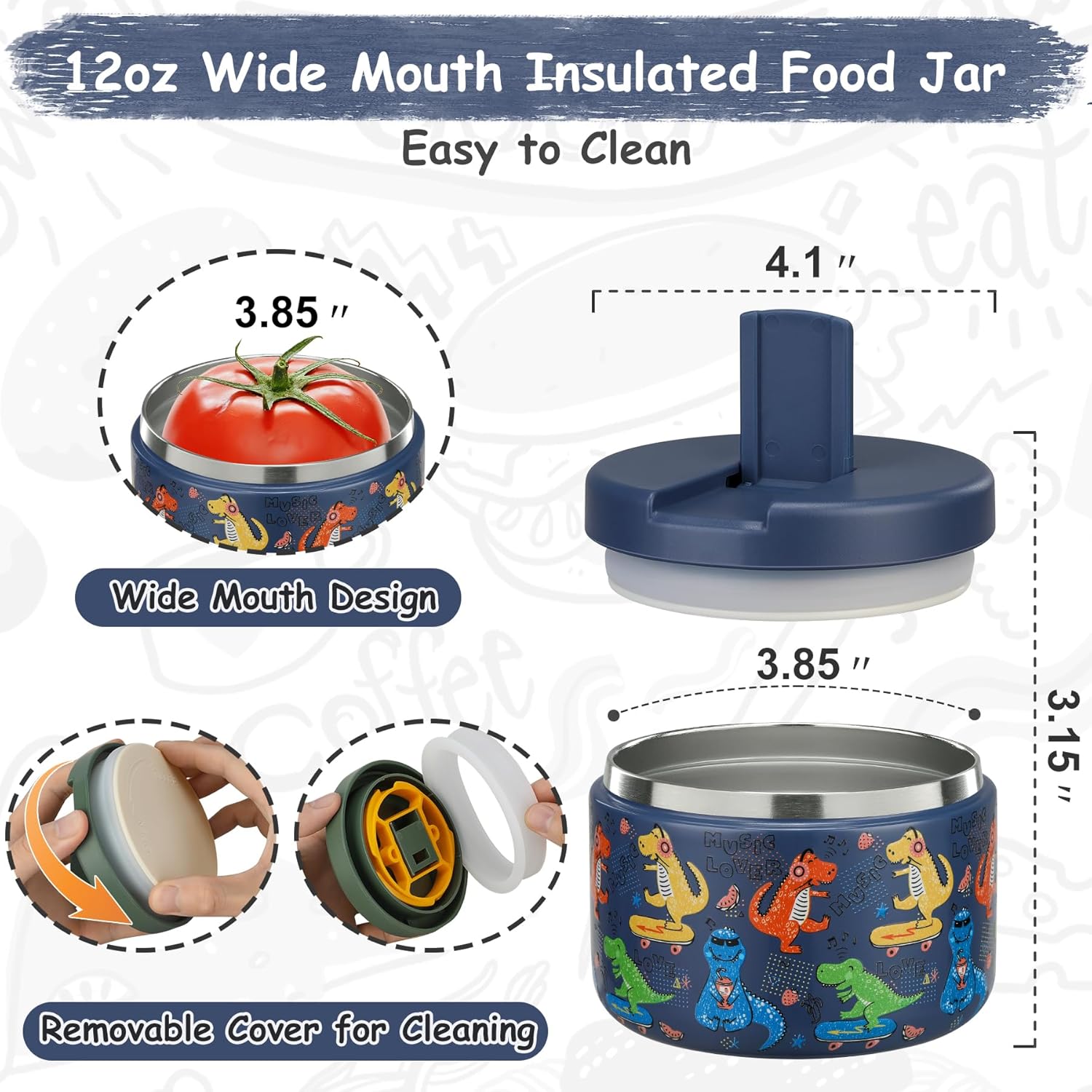 12oz Insulated Vacuum Food Jar - огляд і ціна Meal Prep Soup
